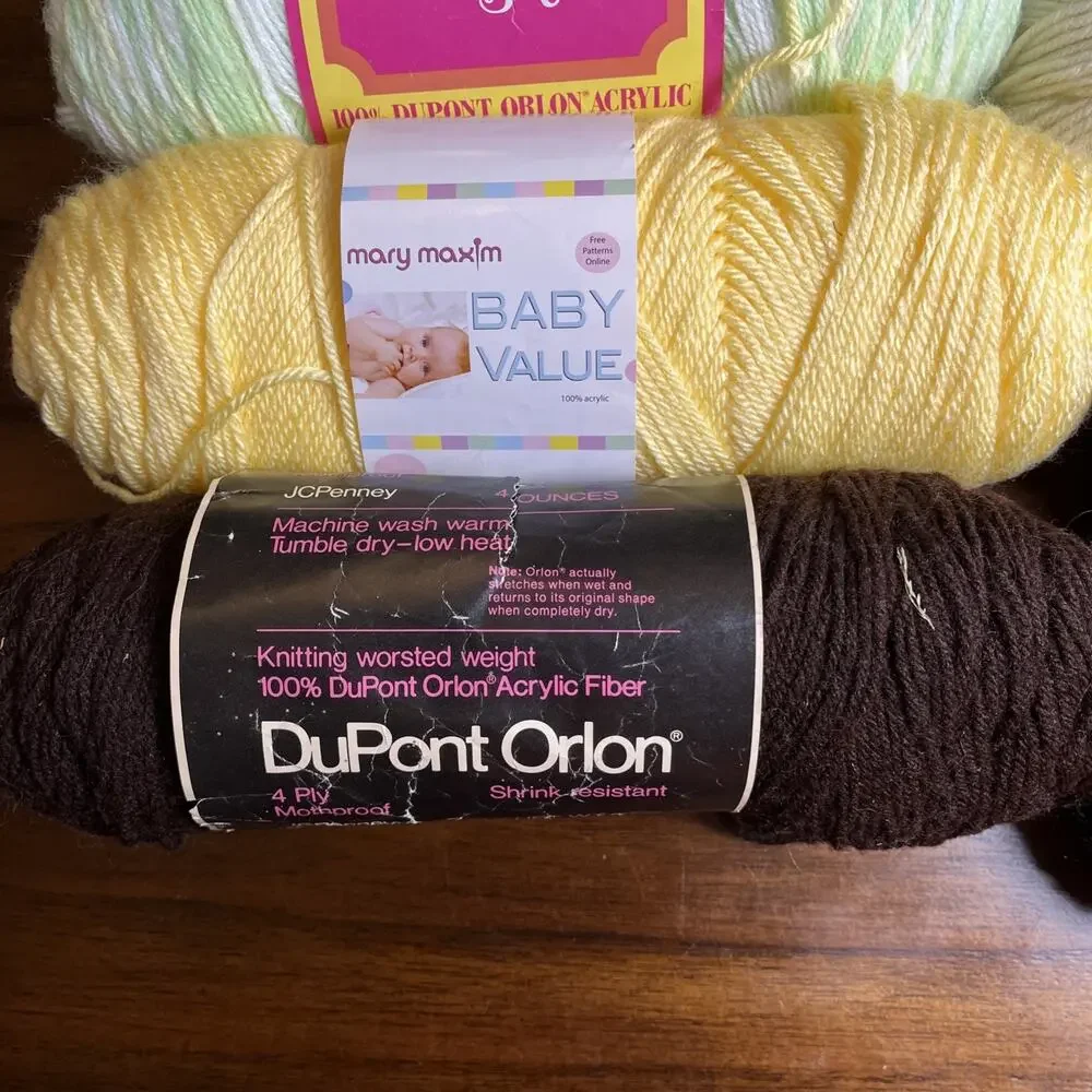2+ lb Lot of Miscellaneous Yarn for Needle Craft Various Weights Colors Skeins